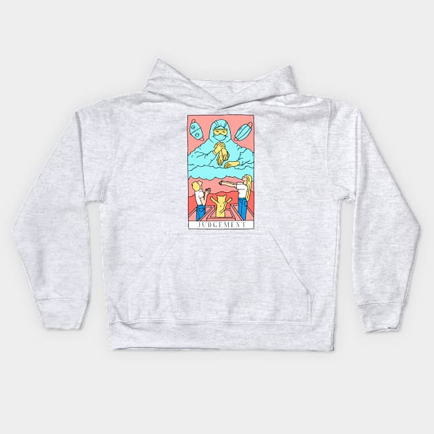 Judgement Tarot Card Kids Hoodie by crazypangolin